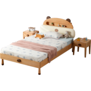 LINSY KIDS现代儿童床男孩床女孩房学生床实木框单人网红床家具 LH369A1-A儿童床（不含床垫） 1200mm*2000mm