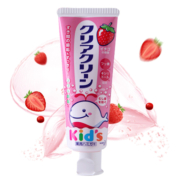 花王（KAO）儿童牙膏 原装进口 木糖醇氟素防蛀 2-12岁 草莓味 70g 单支装