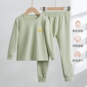 Disney 迪士尼 德绒亲肤男女童保暖内衣套装秋衣秋裤打底家居服睡衣