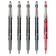 百乐（PILOT）BL-P50/P500中性笔直液式走珠笔签字笔 0.5mm考试财务用笔混色（3黑1蓝1红）5支装
