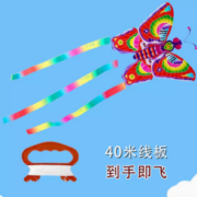 春游必备！旋龙 三尾金鱼蝴蝶风筝/动态风筝（40米线板起）