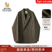William fox&sons 威廉福克斯麂皮绒小西服男轻商务