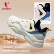 QIAODAN 乔丹 中国乔丹男款休闲鞋2023年冬季新品革面拼色百搭老爹鞋子增高