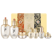 后（The history of Whoo）天气丹花献光彩紧颜水乳霜护肤品7件套盒套装353ml免税版进口超市