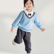 2024新款学院风！Wellber 威尔贝鲁 假两件立领秋装套装