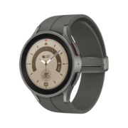 三星Galaxy Watch5 Pro ECG心电分析/持久续航/血压/健康监测/蓝牙通话/智能运动手表 45mm 钛度灰
