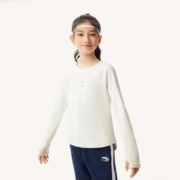 ANTA 安踏 儿童长袖衫女童中大童速干弹力舒适时尚百搭训练运动T恤安踏童装