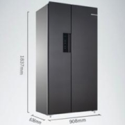 BOSCH 博世 灰阶系列 KXN50A97TI 风冷对开门冰箱 502L 钛灰