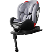 英氏（YEEHOO）儿童安全座椅婴幼儿汽车用360旋转宝宝坐椅车载坐躺0-4-7岁 360度旋转坐躺安全椅 灰色