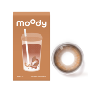 moody美瞳半年抛奶茶系列自然混血大小直径半年抛1片装 苹果肉桂茶 225度