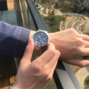 安普里奥·阿玛尼（Emporio Armani）手表男士多功能三眼计时钢带石英商务表情人节礼物新年送男友 AR2448