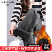 La Chapelle City 拉夏贝尔 深咖色 灯芯绒 直筒裤 女款