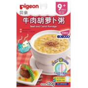 贝亲（Pigeon）婴幼儿辅食粥 宝宝辅食即食米糊粥营养无添加 牛肉胡萝卜粥120g*5