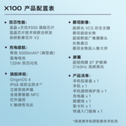 vivo X100 16GB+512GB 辰夜黑 蓝晶×天玑9300 蔡司超级长焦 120W双芯闪充 5G 拍照 手机ZG