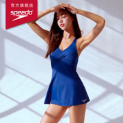 SPEEDO 速比涛 灵感胶囊防晒显瘦抗氯修身度假风连体裙摆泳衣女