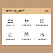 格兰仕（Galanz） 变频微波炉 烤箱一体机 家用23升 平板易清洁 900瓦速热 光波烧烤 快速解冻 省电一级能效 G90F23CN3PV-BM1(S2)