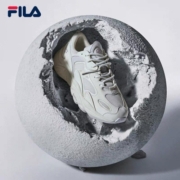 FILA斐乐女鞋跑步鞋火星二代复古老爹鞋运动鞋休闲慢跑鞋MARS Ⅱ 微白/雨雾灰-WA-F12W141116F  36.5