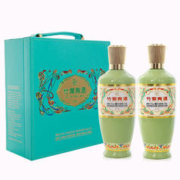 竹叶青 酒 荣耀绿 清香型露酒 53度375ml*2瓶 荣耀礼盒 年货送礼