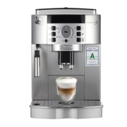 德龙（Delonghi）咖啡机 全自动咖啡机 欧洲原装进口 家用 自带打奶泡系统 ECAM22.110SB 银色