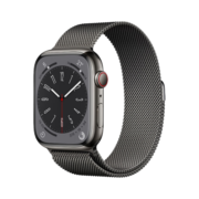 Apple/苹果 Watch Series 8 智能手表GPS+蜂窝款41毫米石墨色不锈钢表壳石墨色米兰尼斯表带MNJN3CH/A