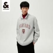 杰克琼斯 哈佛大学宽松百搭字母装饰卫衣男士