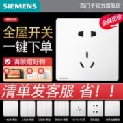 SIEMENS 西门子 正品皓彩系列全屋套餐开关插座面板五孔插座双控开关56只装