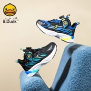B.Duck 小黄鸭童鞋潮冬款新款儿童款中大童男童加绒百搭休闲运动鞋