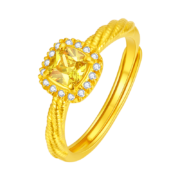 京东百亿补贴：China Gold 中国黄金 黄金戒指小方糖