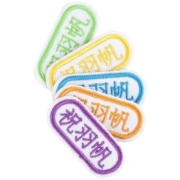 彩阳 幼儿园刺绣名字贴 可缝可烫10个 非刺绣