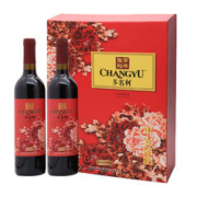 88VIP会员：CHANGYU 张裕 红酒多名利平安富贵干红葡萄酒750mlx2瓶双支礼盒装节日送礼