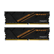 10点：Asgard 阿斯加特 32GB(16GBx2)套装 DDR4 3600 台式机内存条 金伦加-黑橙甲 TUF