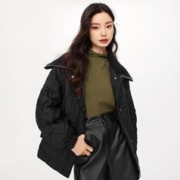 SEIFINI 诗凡黎 羽绒服女秋冬90白鸭绒翻领轻薄保暖中长外套