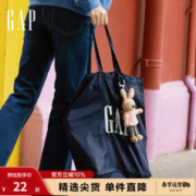 Gap 盖璞 女装LOGO印花休闲单肩包654312 夏季款大容量休闲手提包女 蓝色 均码