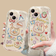 菲天 适用于苹果iPhone全系列手机壳 奶油纹蝴蝶透明奶油壳 *3件