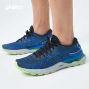 ASICS亚瑟士 男鞋缓震跑鞋舒适透气运动鞋回弹跑步鞋 GEL-NIMBUS 24 黑色/蓝色 41.5
