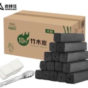 尚烤佳（Suncojia）烧烤碳 竹炭 木炭  取暖炭 条形空心机制木炭 无烟烧烤炭含引火块 10斤装+凑单品