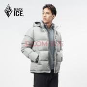 BLACKICE 黑冰  F8905 男款650蓬灰鸭绒连帽羽绒服