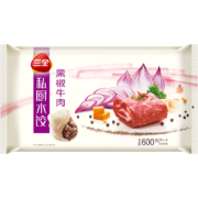 PLUS会员：三全私厨水饺 黑椒牛肉口味 600g 36只*4件 赠4件