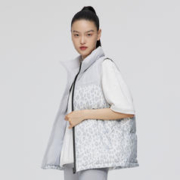 BOSIDENG 波司登 时尚运动风男女同款情侣装印花拼接保暖羽绒服