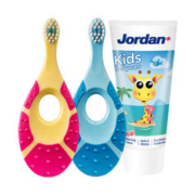 88VIP会员：Jordan 儿童软毛牙刷1段双支+防蛀防龋儿童牙膏1段50ml*1支