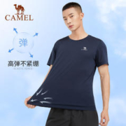88VIP会员：CAMEL 骆驼 运动速干衣T恤男士夏季半袖宽松户外跑步短袖薄款情侣上衣女