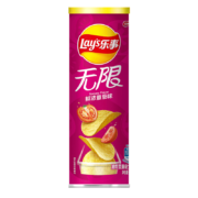 乐事（Lay's）无限薯片 零食 休闲食品 鲜浓番茄味104g罐装 *5件