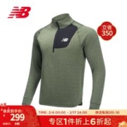 new balance 官方跑步卫衣男款简约舒适运动休闲针织上衣立领半拉链套头衫 DO1 MT23252 M