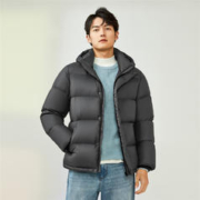 GIORDANO 佐丹奴 外套男装90%白鸭绒连帽羽绒外套 01071698