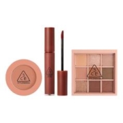 3CE 王牌3件套眼影腮红唇釉礼盒套装化妆品