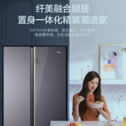 Haier 海尔 冰箱双开门518/517升 双变频一级能效风冷无霜净味家用对开门电冰箱