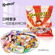 KNOPKHT 混合糖果500g 国货精品紫皮糖俄罗斯风味夹心糖 年货
