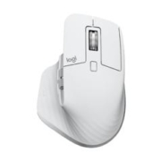 罗技（Logitech）MX Master 3S 无线蓝牙鼠标 人体工学 办公 静音鼠标 高端 珍珠白 带Logi Bolt无线接收器