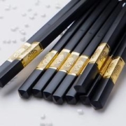 限移动端、京东百亿补贴：京东京造 金福抗菌合金筷子12双装 家用防霉耐高温油炸筷子 公筷餐具套装