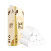 plus会员、需弹券:清风无芯卷纸 原木纯品4层加厚 80克*10卷